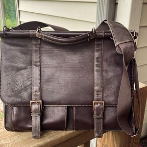 Dark Brown Wilson Leather Briefcase